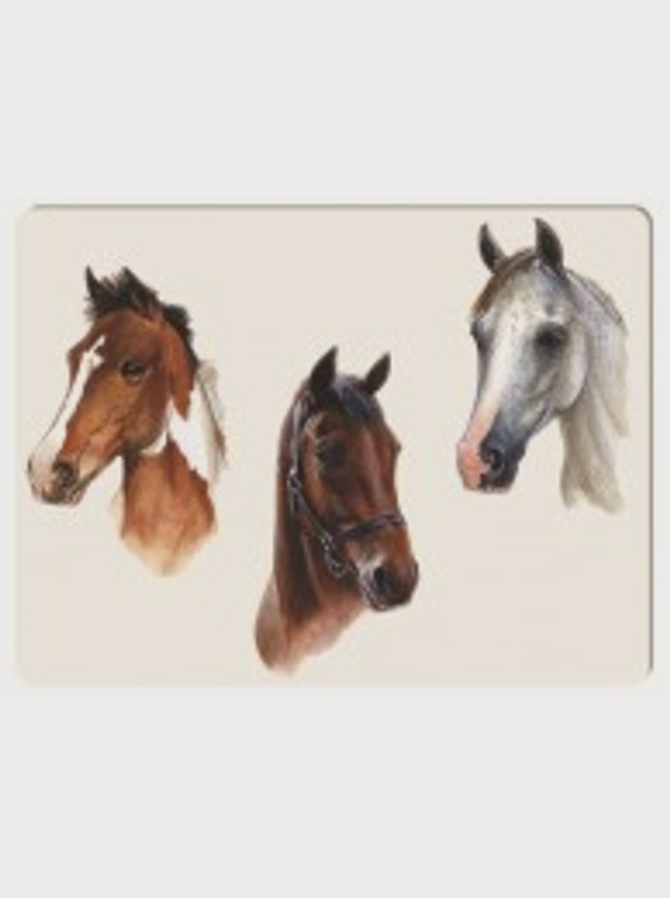 Horse Portraits Glass Cutting Board