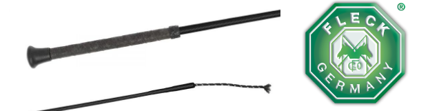Fleck, Soft Handle Dressage Whip BLACK