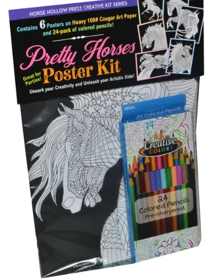 Horse Poster Kit & Pencil Crayons