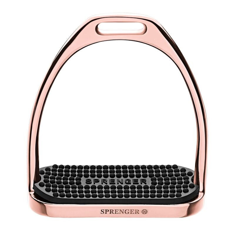 4 1/4" Sprenger Rose Gold Fillis Stirrup Irons