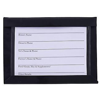 Stall Card and Holder