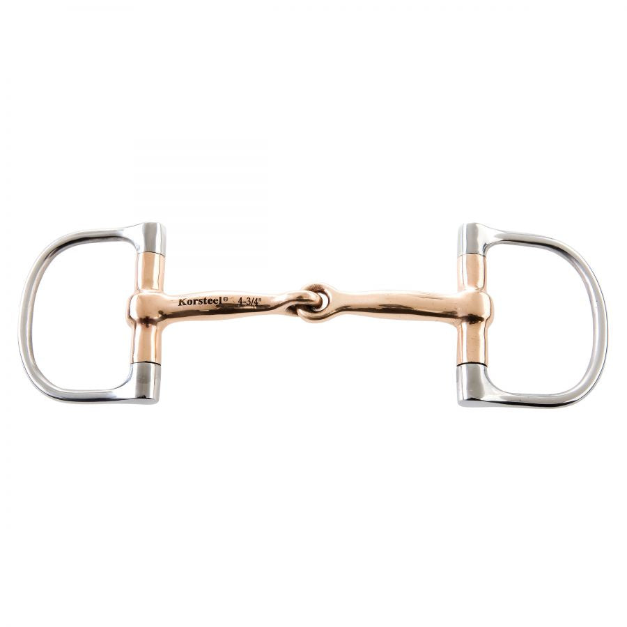 Korsteel Copper Mouth Jointed Dee Ring Snaffle