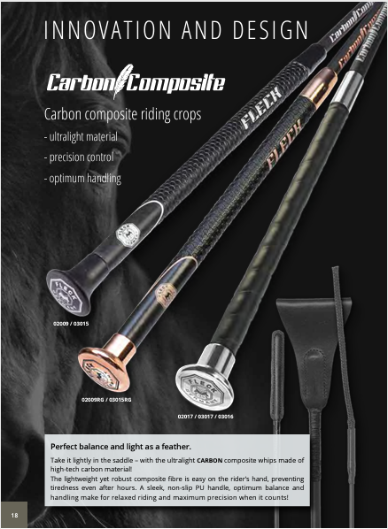 Fleck- Premium Dressage Whip  Carbon Composite