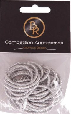 Silver Glitter Mane Elastics