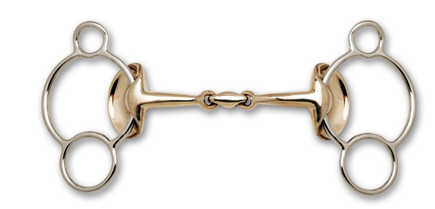 Stubben Golden Wings 3 Ring Gag Bit