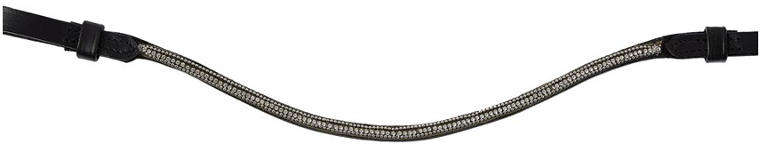 Horze Noir Browband with Crystals