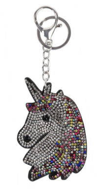 Rhinestone Unicorn Keychain