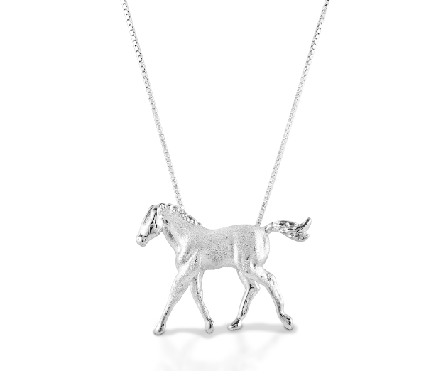 Trotting Colt Necklace- Sterling Siver
