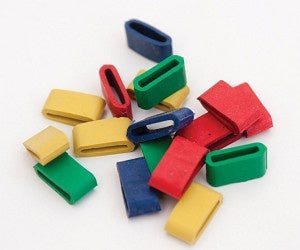 Nunn Finer Rubber Training Keepers 16 pk Rainbow