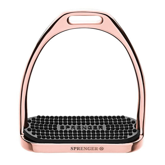 4 1/4" Sprenger Rose Gold Fillis Stirrup Irons