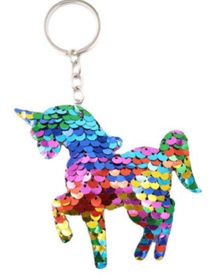 Sequin Unicorn Keychain