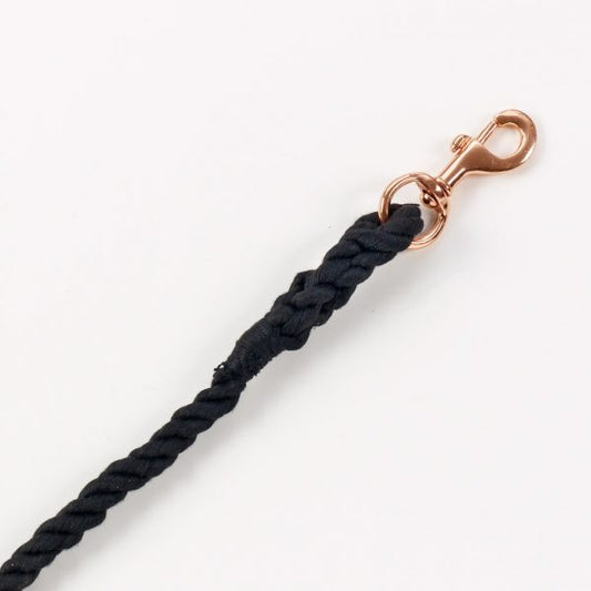 Cotton Lead Rope with Rose Gold Snap