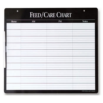 Feed and Care Dry Erase Chart
