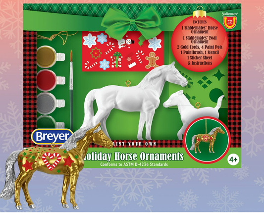 2023 Paint your own Ornament: Mare & Foal
