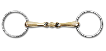 Double Jointed Copper Loose Ring Snaffle