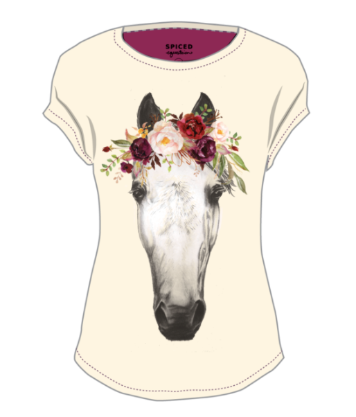 Spiced Flower Horse T Shirt