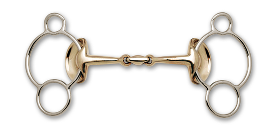 Stubben Golden Wings 3 Ring Gag Bit